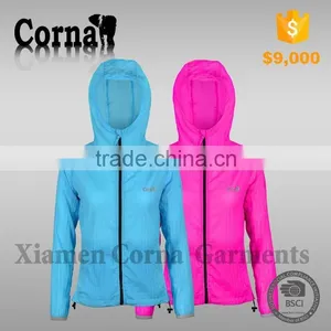 New Arrival Woven Windproof Sun Protection Hooded Women Sweatshirt thumbnail-3