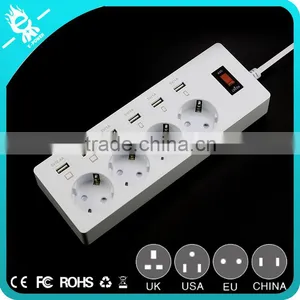 2016 New Electric Socket Surge Protector Retractable Smart 6 Usb Power Strip thumbnail-3