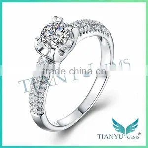 New Style Fashion Engagement Rings for Women 925 Sterling Sliver Moissanite Diamond Wedding Rings thumbnail-1