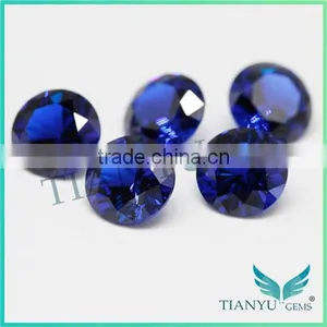 5mm Round Brilliant Cut Loose 114# Blue Wholesale Nano Spinel Beads Gemstone thumbnail-4