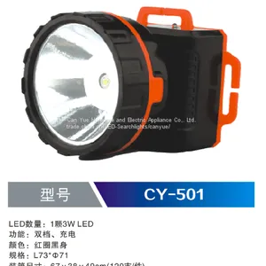 Lead-acid Battery Double Switch Charged LED Headlight CY-501 thumbnail-1