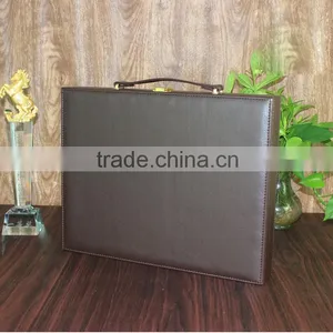 China Factory Wholesale Custom High-grade PU Leather Storage Box, Brown Box thumbnail-3