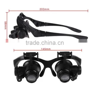 10X 15X 20X 25X Binocular Loupe Glasses Magnifier Magnifying Glass With LED Light for Jewelry Appraisal Watch Repair thumbnail-5