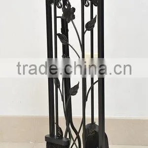 Wrought Iron 5 Pcs Hand Forged Fireplace Tool Sets thumbnail-1
