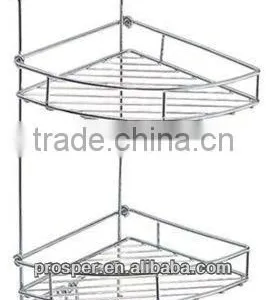 Dual Tier Bathroom Metal Hanging Shower Rack thumbnail-1