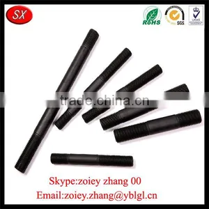High Precision Carbon Steel Blacken Double Thread End Screw Rod thumbnail-2