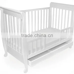EN716 Certified Multifunctional Solid Wooden Baby Cot Bed thumbnail-5