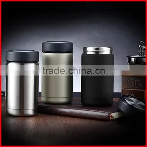 New Design 304 Double Layers Stainless Steel Dermatoglyph Lid Rubber Paint Body Office Gift Vacuum Thermal Insulation Cups thumbnail-1