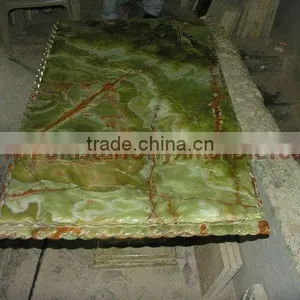 Natural Color Dark Green Onyx Table thumbnail-1