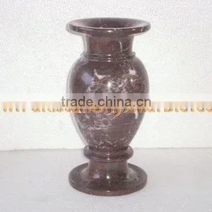 NATURAL RED ZEBRA MARBLE FLOWER VASES thumbnail-3