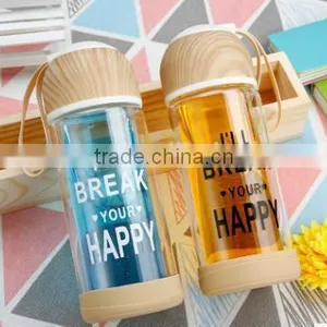 High Quality Double Wall Glass Water Bottle thumbnail-1