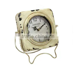 Metal Antique White Table Clock thumbnail-1