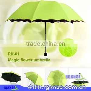 Meet Water Show the Flower Sun Umbrella With UV, 3 Folding Umbrella thumbnail-4