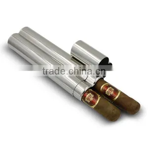 Stainless Steel Cigar Tubes Hip Flask 2 oz thumbnail-4