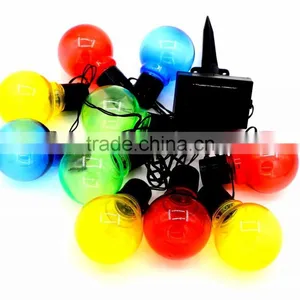 10-LED Solar Light Bulb Hanging Lantern Spiral Ball String Lights thumbnail-2
