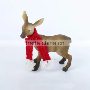 Custom Christmas White-tailed Deer Figurine Ornament thumbnail-2