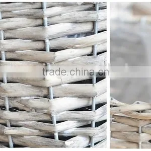 Wicker Material Decorative Flower Baskets With Plastic Liner thumbnail-6