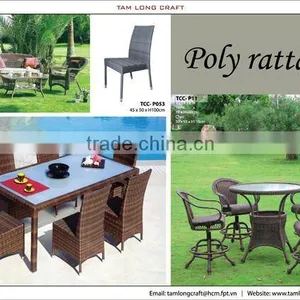 WICKER OUTDOOR SET, PLASTIC RATTAN TABLE AND CHAIR USE FOR OUTSIGHT thumbnail-1