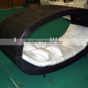 Modern Leisure Rattan Chaise Lounge thumbnail-1