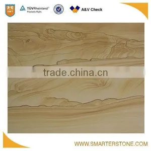 Yellow Color Landscape Vein Sandstone for Flooring thumbnail-1