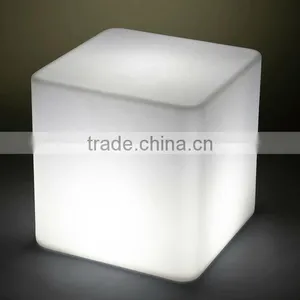 CE Rohs SGS Approval Decorative Different Size 16 Colors Rechargeable Lighting Plastic LED Cube thumbnail-1