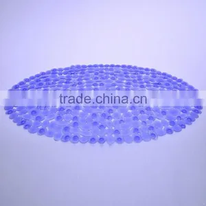 Fashion Wood Grain Oval Pvc Bath Mat thumbnail-1