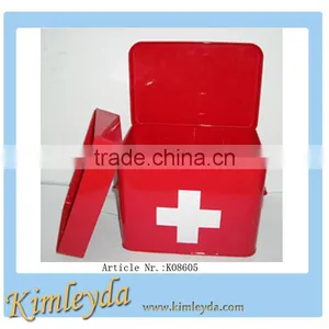 Metal Medicine Chest Medical Kit Emergency Box thumbnail-1
