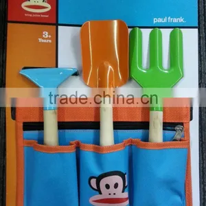 Hot Sale Kids Gardening Tools Set Wood Handle Printed, Children Gardening Tools thumbnail-2