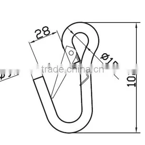 9.5MM HOOK WITHOUT HEAT TREATMENT, SNAP HOOK thumbnail-1