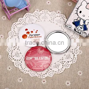 CJA01-OEM Makeup Pocket Plastic Hand Round Mirror thumbnail-3