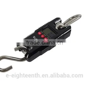 2016 New Arrival Mini Portable 300kg 0.1kg Digital LCD Electronic Hanging Hook Crane Scale Black thumbnail-2
