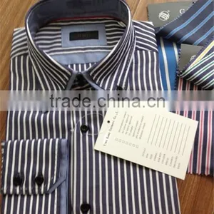 Latest Shirt Designs for Man/Double Collar Cuff Shirt/ High Collar Shirts/Fashion Italian Design Stripes Shirts thumbnail-1