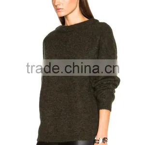 2016 New Arrival Lady Mohair Sweater Customized Factory Price thumbnail-3