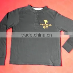 100%cotton Mens Long Sleeve Double Jersey T-shirt thumbnail-1