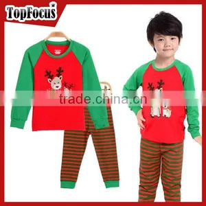 Cheap Wholesale Fashion Nightwear Cotton Kids Christmas Pajama Sets thumbnail-1