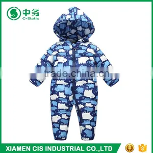 Custom Design Children Boutique Clothing Long Sleeve Baby Winter Print Romper thumbnail-1