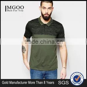 Custom 100% Cotton Casual Style Dri Fit Mens Short Sleeve Polo Shirt With Marble Print In Khaki With Rib Collar thumbnail-1