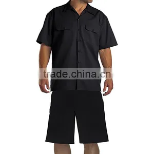 OEM High Quallity Mens' Uniforms Work Colorful Short Sleeve Work Wear Uniforms Shirts For Men thumbnail-5