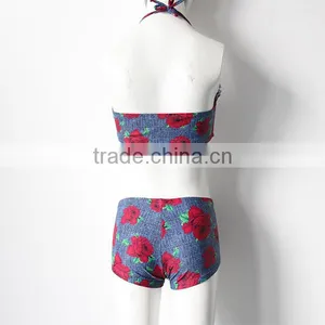 Red Rose Sexy Girl Swimwear thumbnail-2