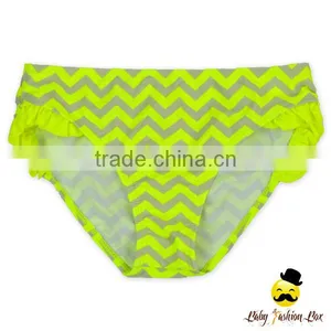 Summer New Model Design Fluorescence Color Striped Halter Separable Type Teen Girl Bikini Bra Swimwear thumbnail-2