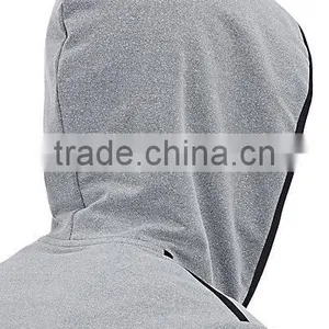 Light Grey Tech-jersey Zip-front Damenn Hoodie Styled With Black Tech-fabric Trim thumbnail-4