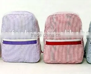 Monogrammed Toddle Seersucker Backpack thumbnail-4