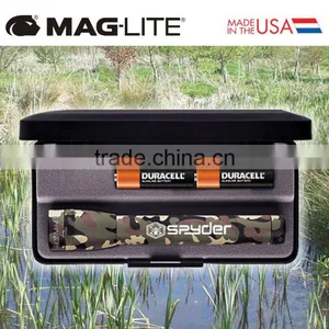 Camo Mini Mag-Lite Flashlight - Features Two AA Alkaline Batteries and Comes in Camouflage With Your Logo thumbnail-1