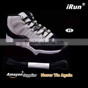Expand Flexies Elastic Flat No More Lacing System Shoelaces With Plastic/Metal Hooks - Tieless No Tie Elastic Shoelaces thumbnail-4