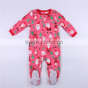 Wholesale Baby Pajama 100% Cotton Footed Design Baby Rompers for Girl Clothing thumbnail-3