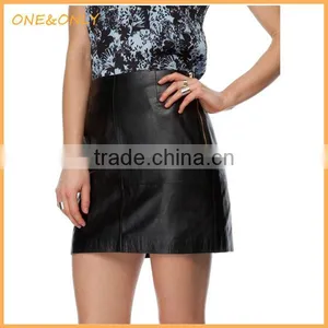 Sexy Mature Woman Leather Skirt thumbnail-1