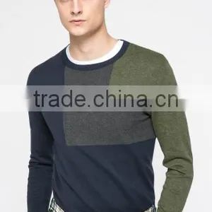 2017 Factory Wholesale Woollen Two Color Knit Design Mens Sweater for Sale thumbnail-2