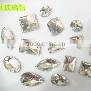 White Clear Crystal Beads Sew on Beads for Wedding Dress thumbnail-2
