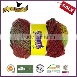 Charmkey Melange Yarn Hand Knitting Yarn Polyester Wool Blend Yarn for Sweater thumbnail-2