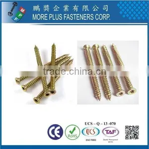 Easy Drive M7.5 With 5 Locking Ribs Deep High Low Thread Self Drilling Zinc Yellow Plated Flat Countersunk Concrete Screws thumbnail-1